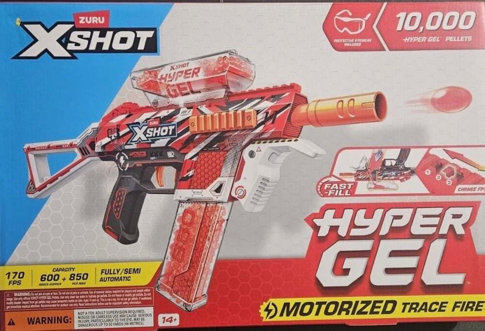 ZURU X-Shot Hyper Gel Motorized Trace Fire Blaster